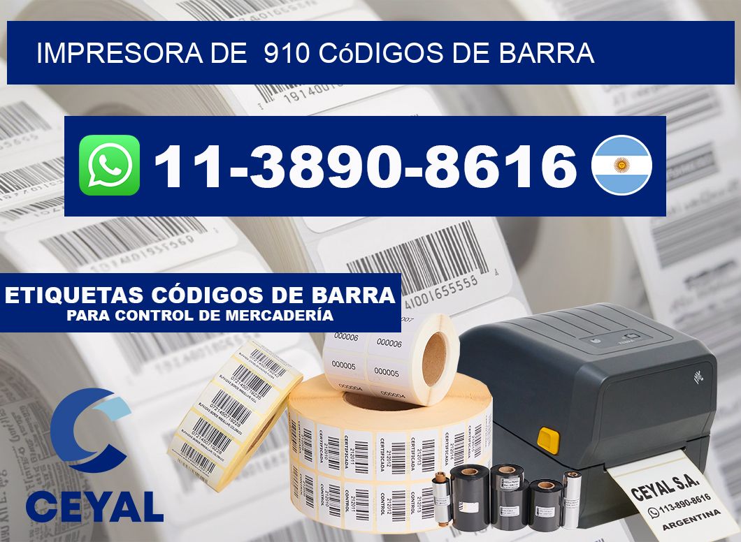 impresora de 910 códigos de barra