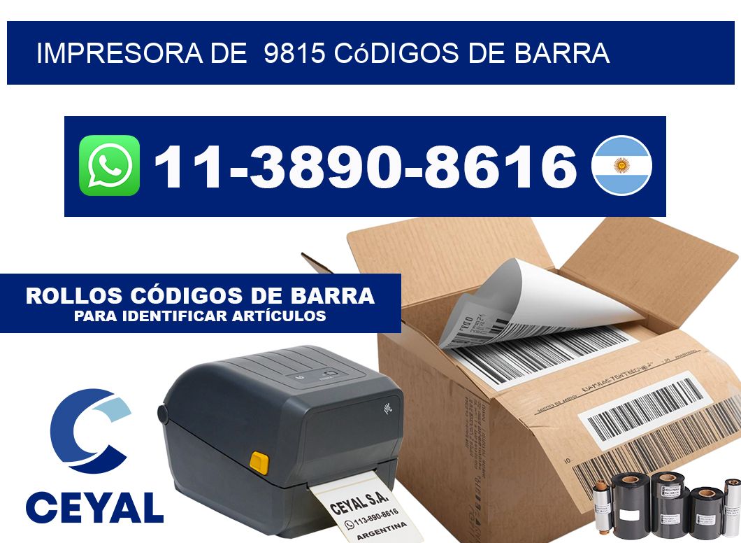 impresora de  9815 códigos de barra