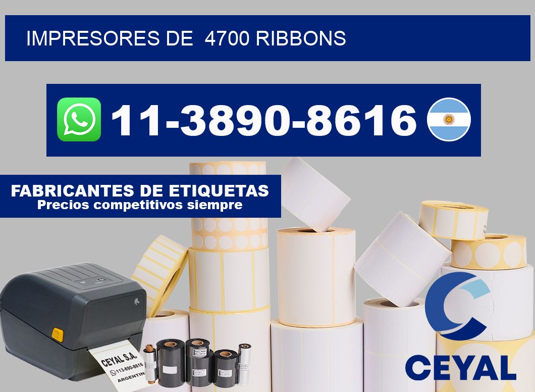 impresores de  4700 ribbons