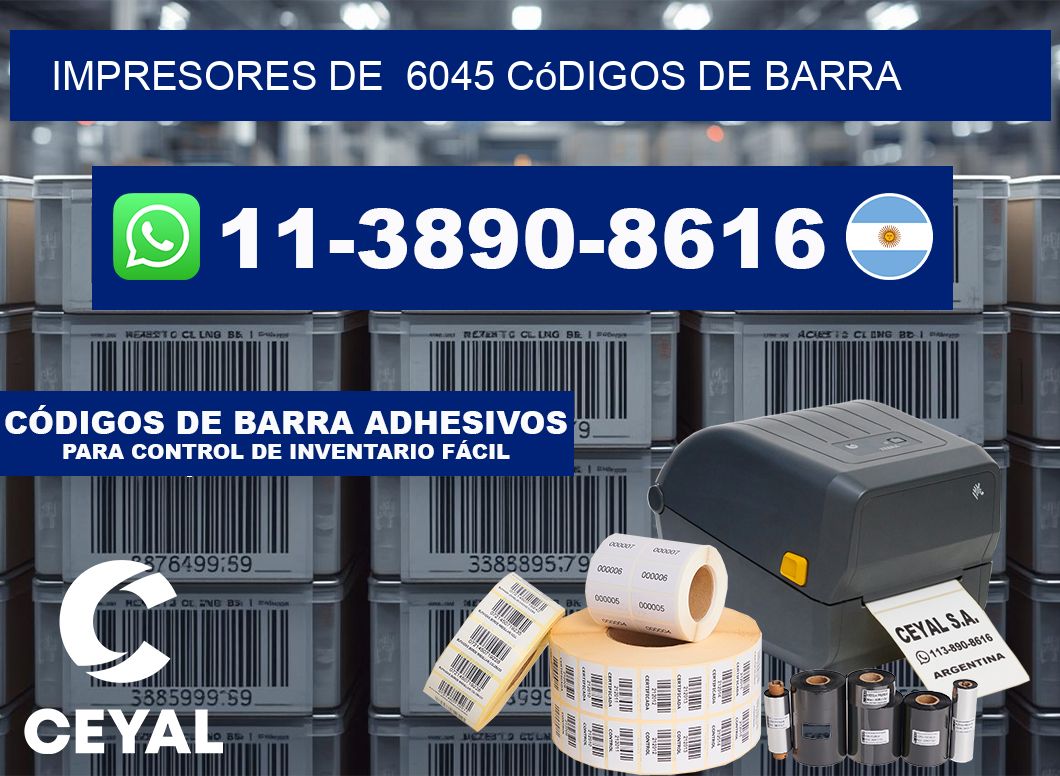 impresores de 6045 códigos de barra
