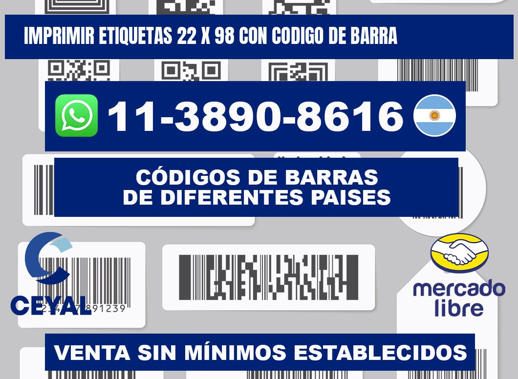 imprimir etiquetas 22 x 98 con codigo de barra