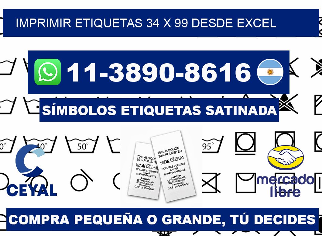 imprimir etiquetas 34 x 99 desde excel