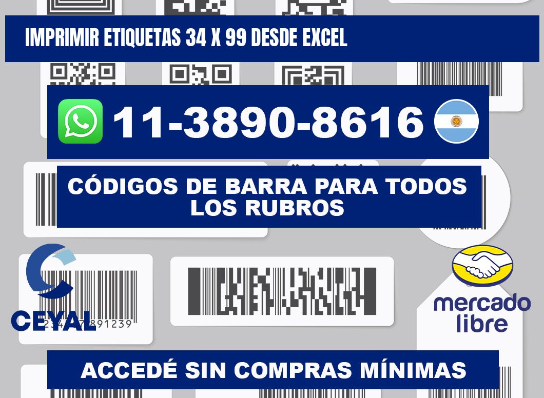 imprimir etiquetas 34 x 99 desde excel
