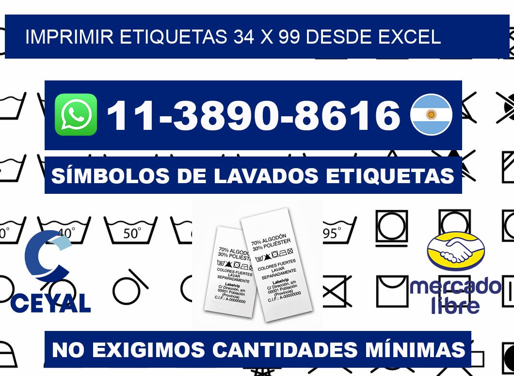 imprimir etiquetas 34 x 99 desde excel