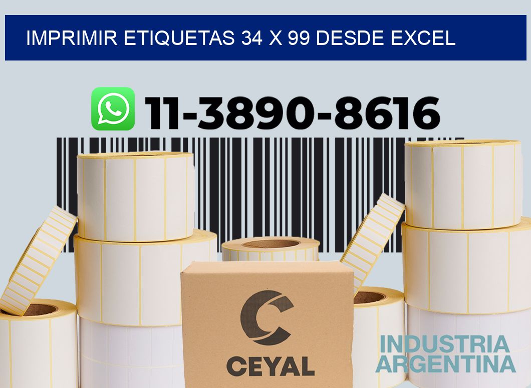 imprimir etiquetas 34 x 99 desde excel