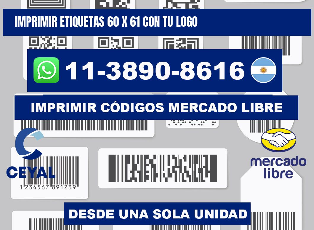 imprimir etiquetas 60 x 61 con tu logo