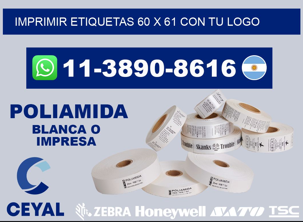 imprimir etiquetas 60 x 61 con tu logo