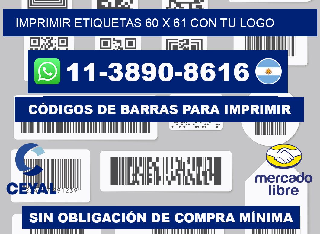 imprimir etiquetas 60 x 61 con tu logo