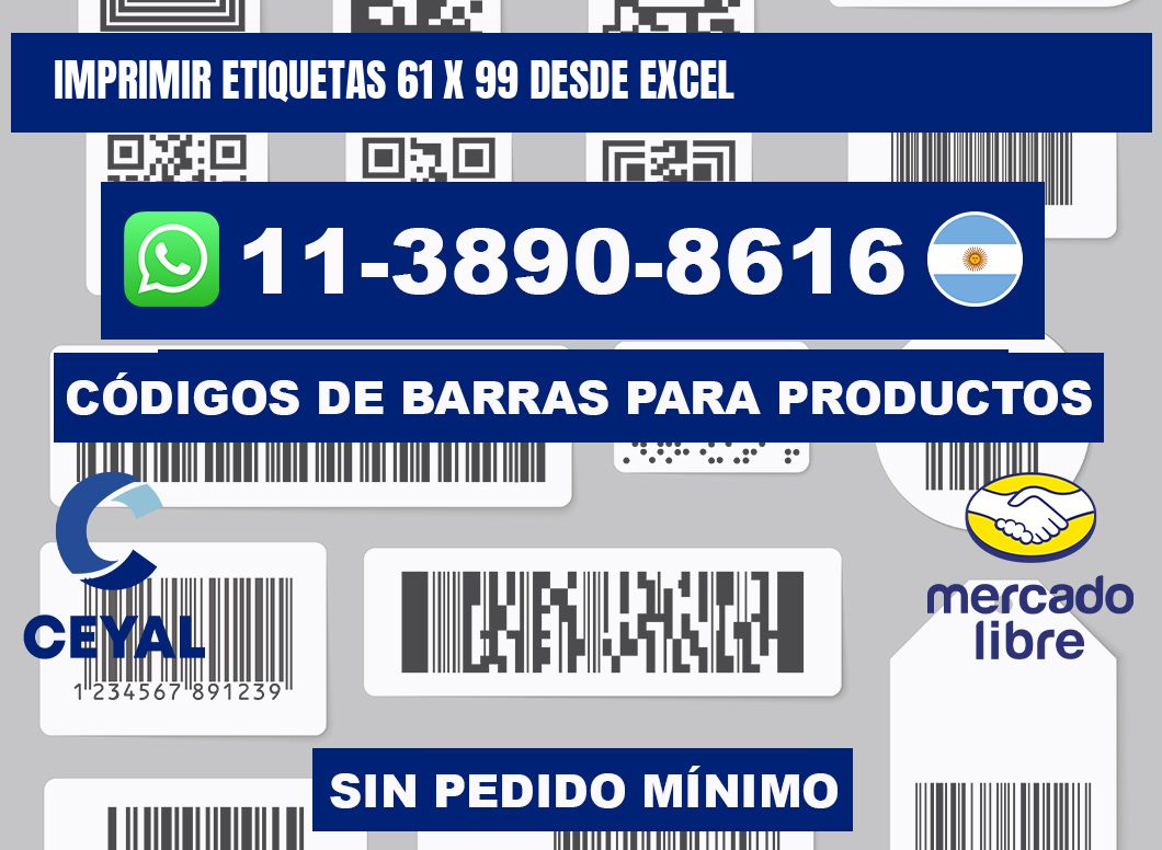 imprimir etiquetas 61 x 99 desde excel