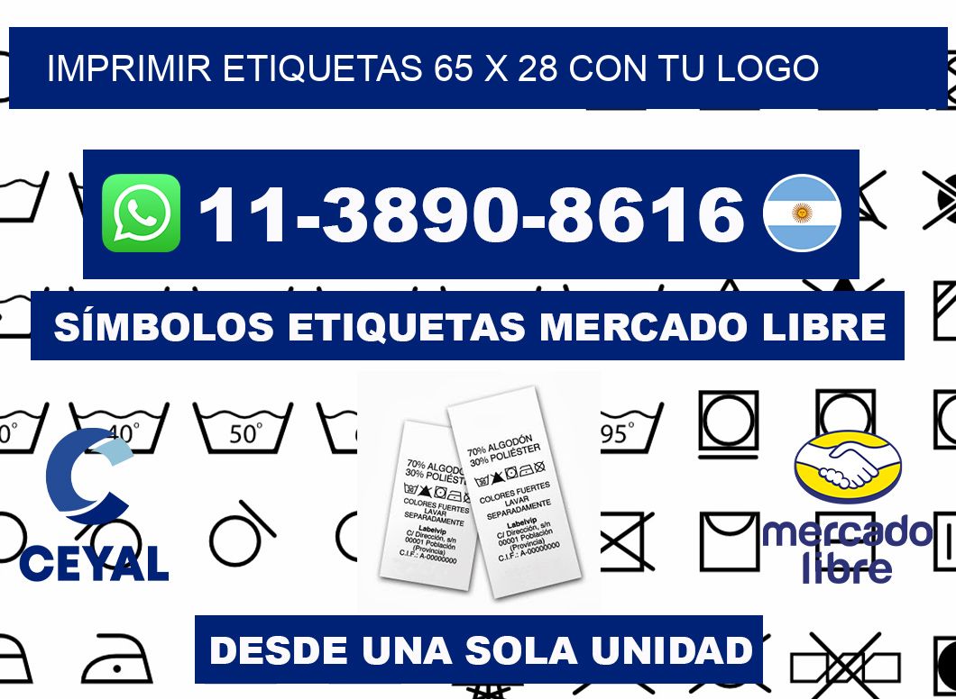 imprimir etiquetas 65 x 28 con tu logo