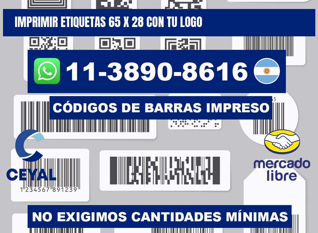 imprimir etiquetas 65 x 28 con tu logo
