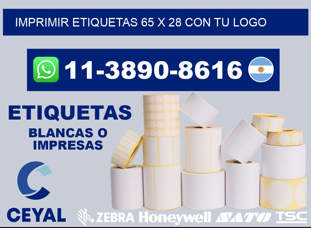 imprimir etiquetas 65 x 28 con tu logo