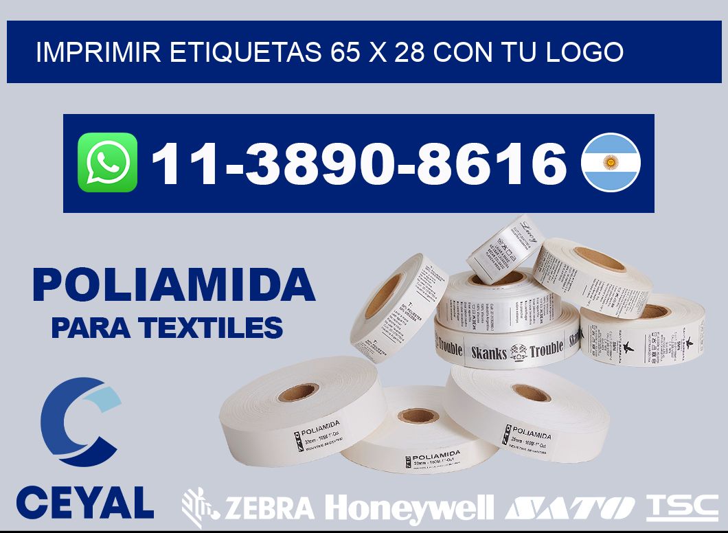 imprimir etiquetas 65 x 28 con tu logo