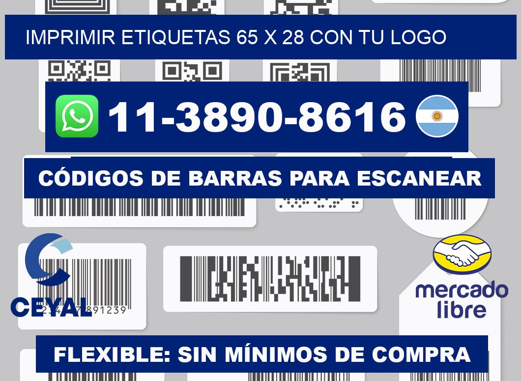 imprimir etiquetas 65 x 28 con tu logo