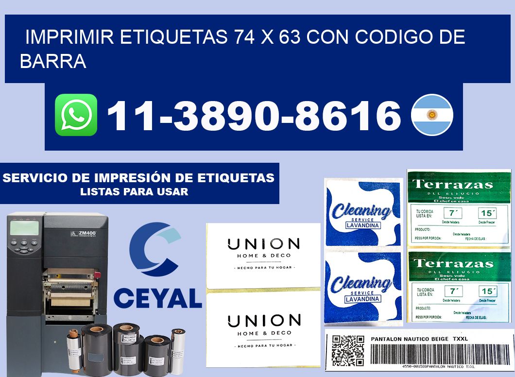 imprimir etiquetas 74 x 63 con codigo de barra