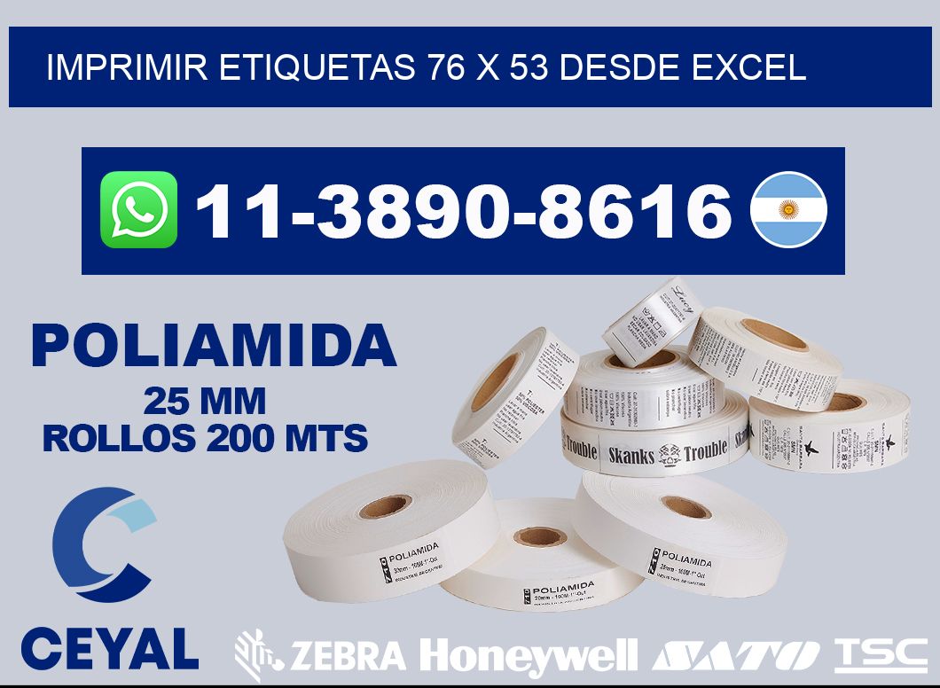imprimir etiquetas 76 x 53 desde excel