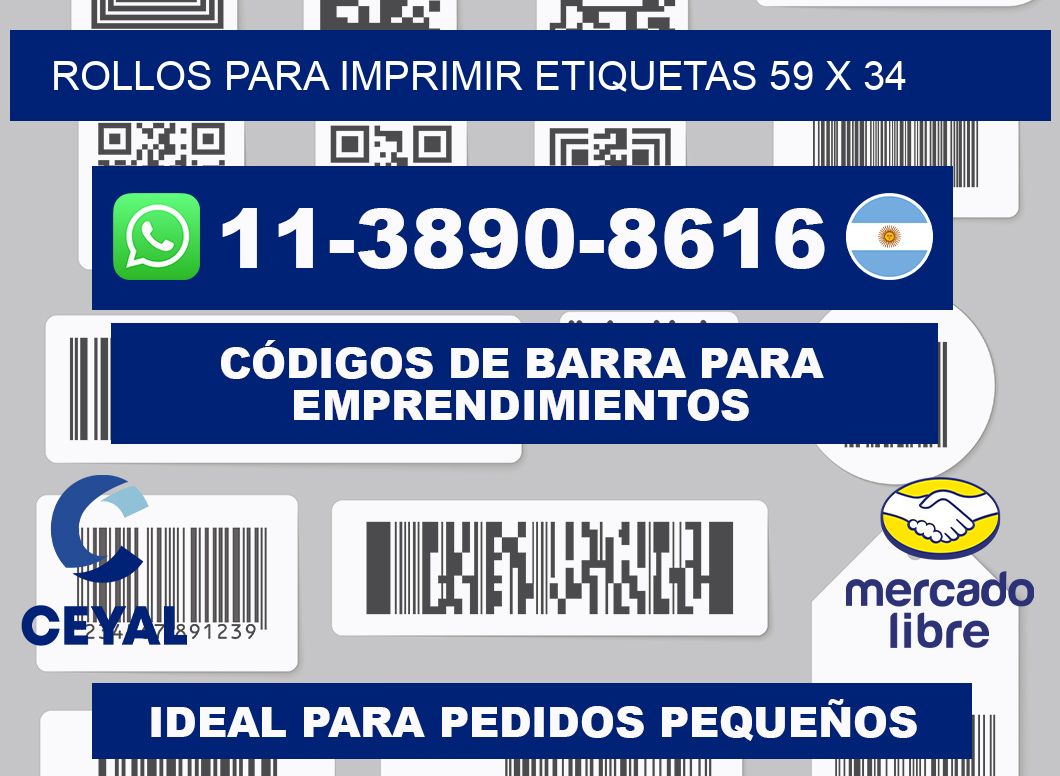 rollos para imprimir etiquetas 59 x 34