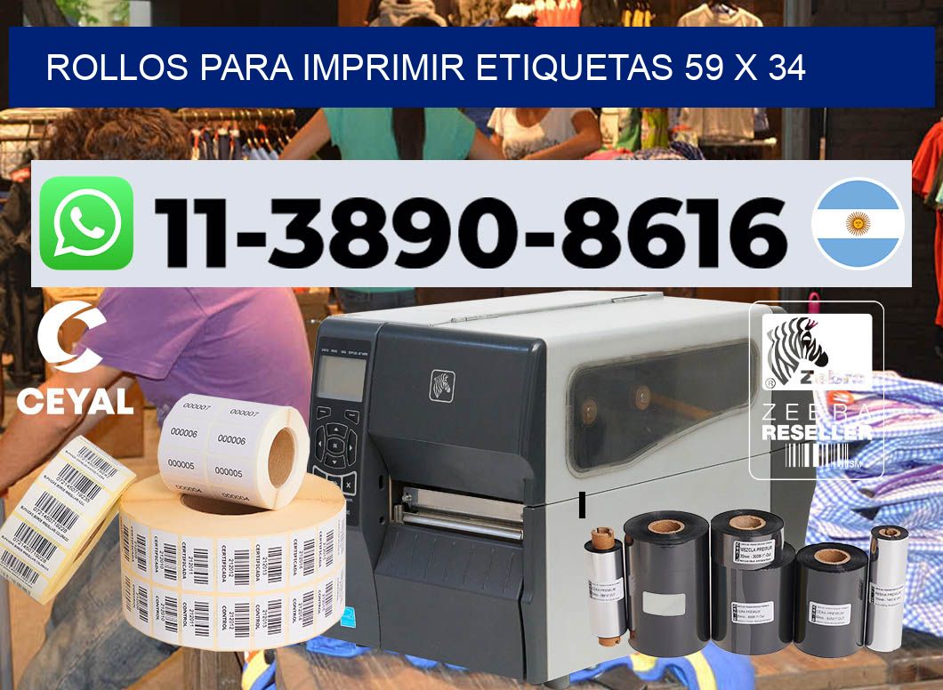 rollos para imprimir etiquetas 59 x 34
