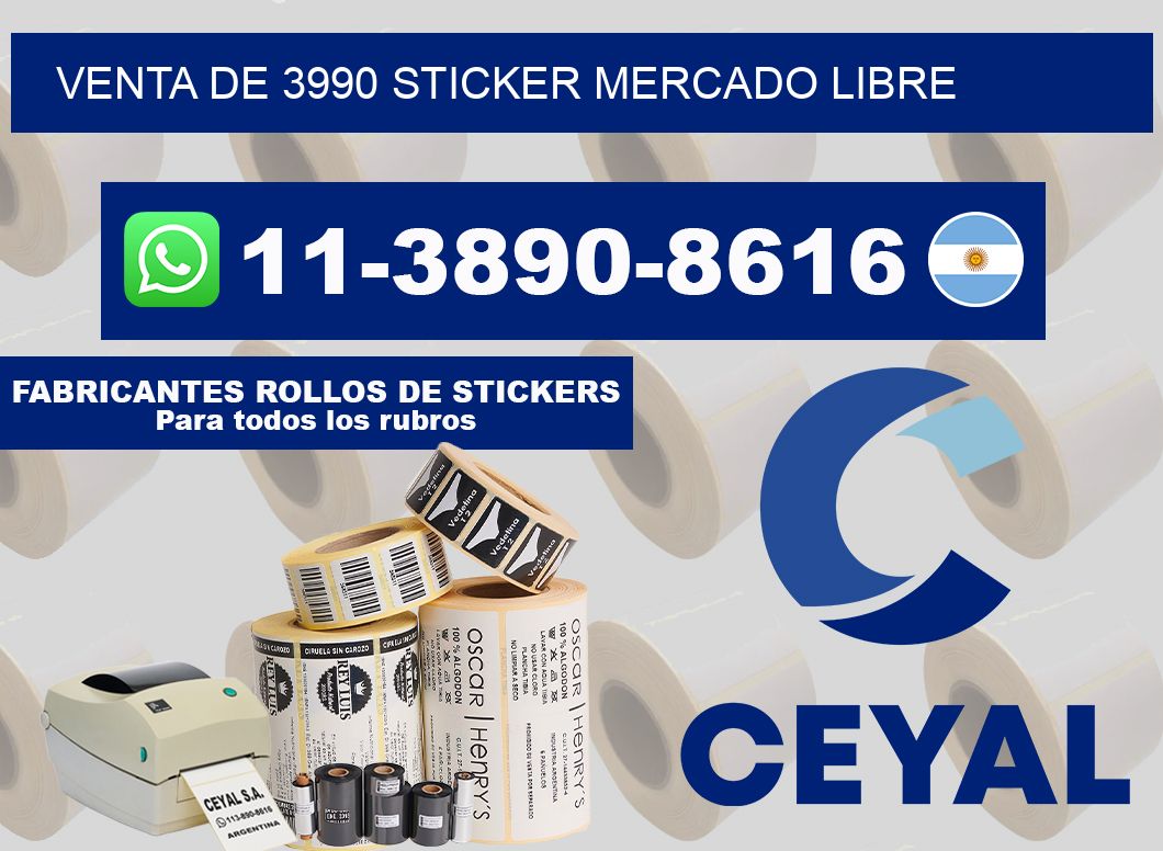 venta de 3990 sticker mercado libre