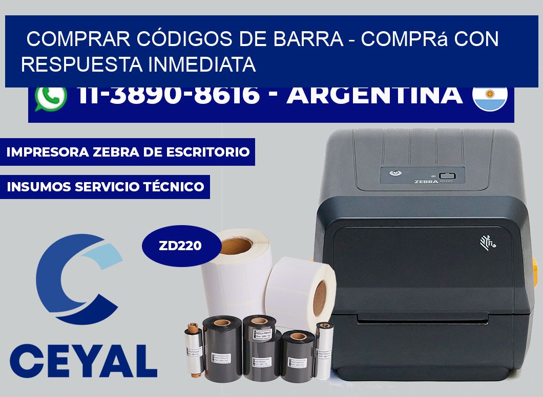 COMPRAR CÓDIGOS DE BARRA - Comprá con respuesta inmediata