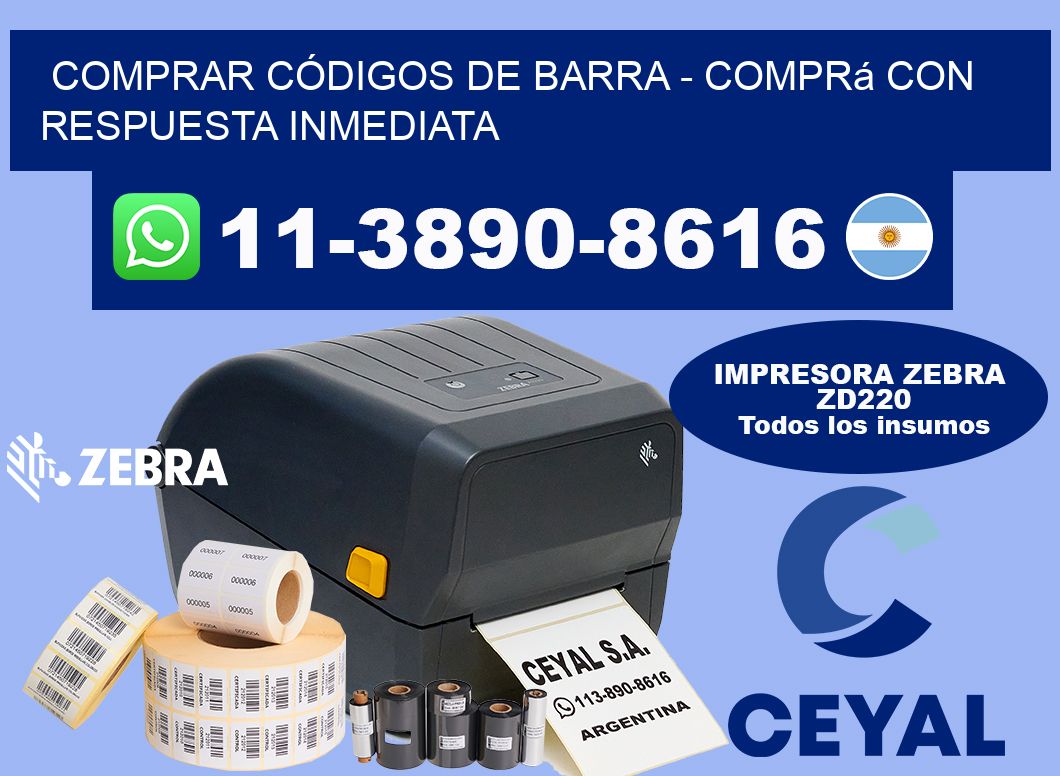 COMPRAR CÓDIGOS DE BARRA - Comprá con respuesta inmediata
