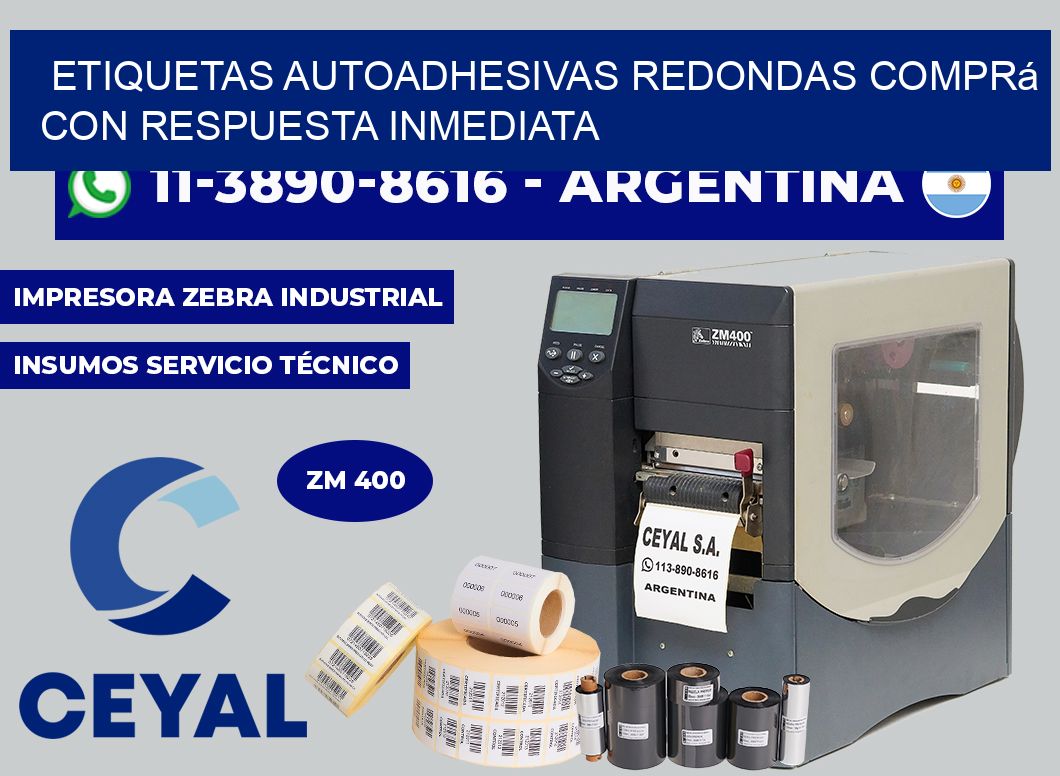 ETIQUETAS AUTOADHESIVAS REDONDAS Comprá con respuesta inmediata