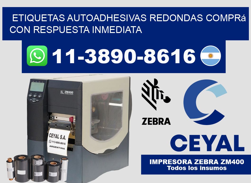 ETIQUETAS AUTOADHESIVAS REDONDAS Comprá con respuesta inmediata