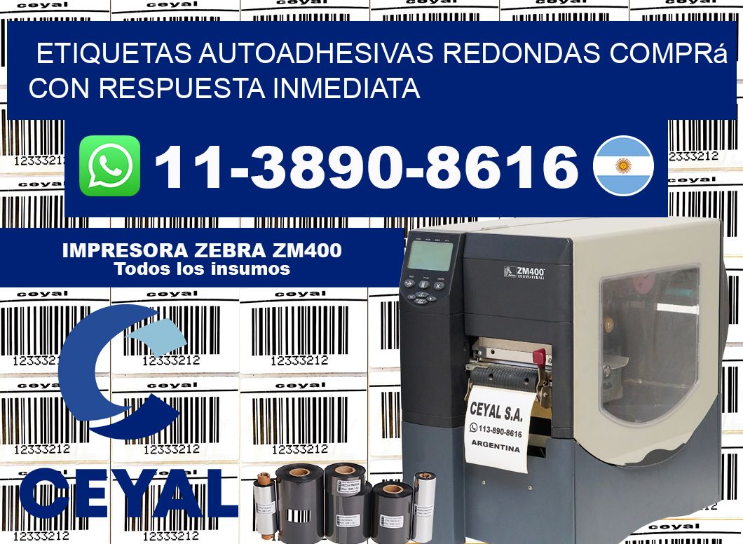 ETIQUETAS AUTOADHESIVAS REDONDAS Comprá con respuesta inmediata