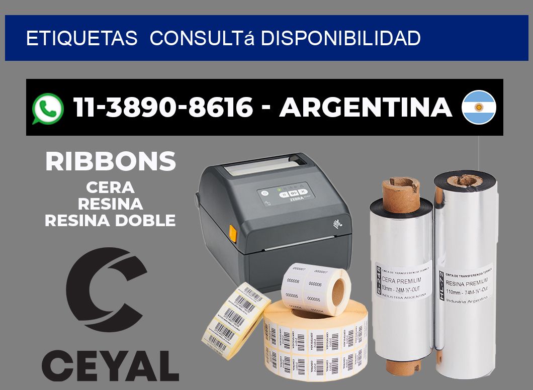ETIQUETAS  Consultá disponibilidad