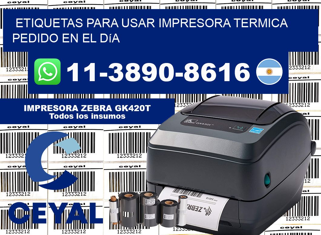 ETIQUETAS PARA USAR IMPRESORA TERMICA Pedido en el día