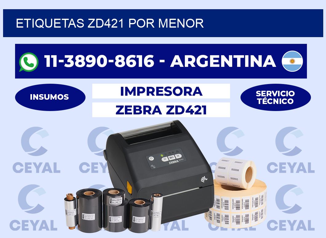 ETIQUETAS ZD421 POR MENOR
