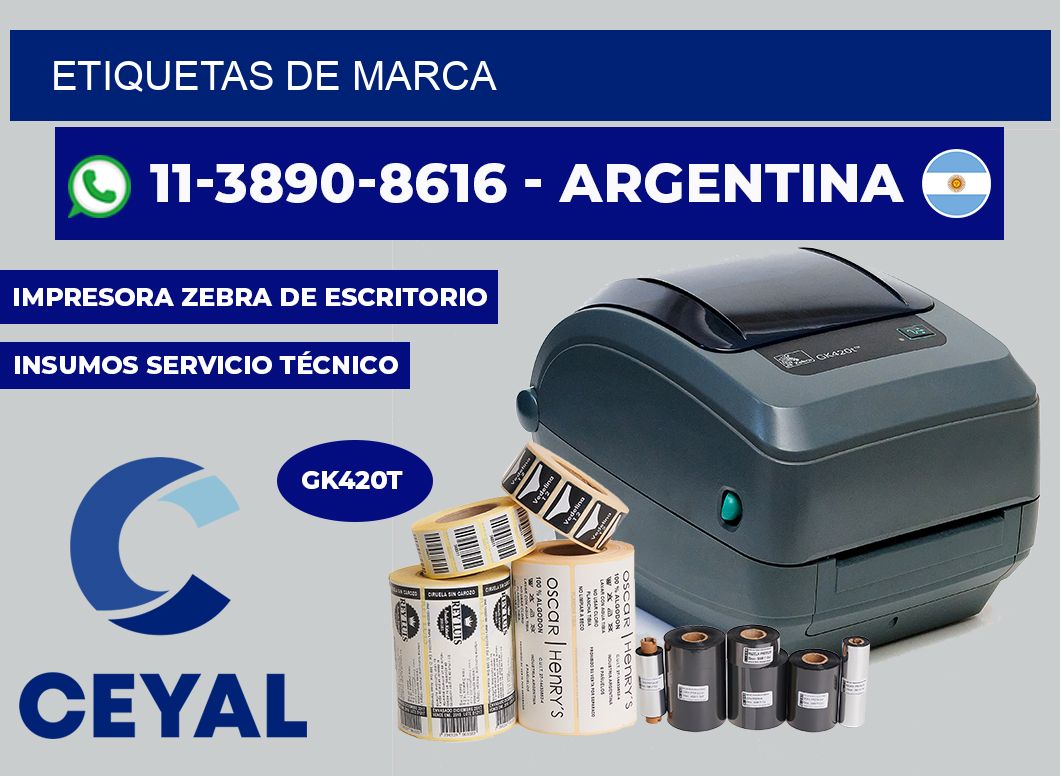 ETIQUETAS de marca