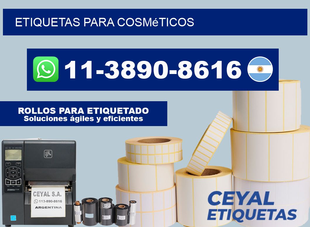 ETIQUETAS para cosméticos
