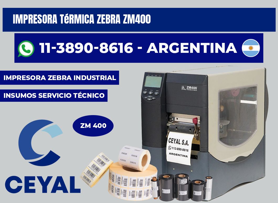 Impresora térmica Zebra zm400
