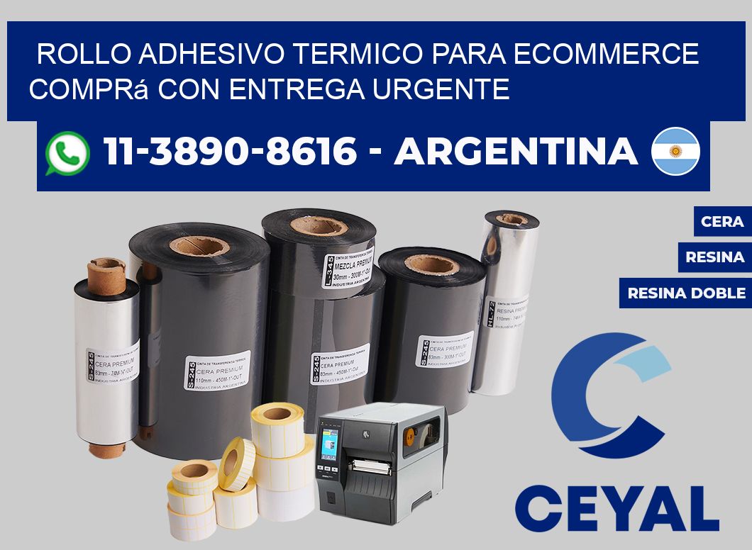 ROLLO ADHESIVO TERMICO PARA ECOMMERCE Comprá con entrega urgente