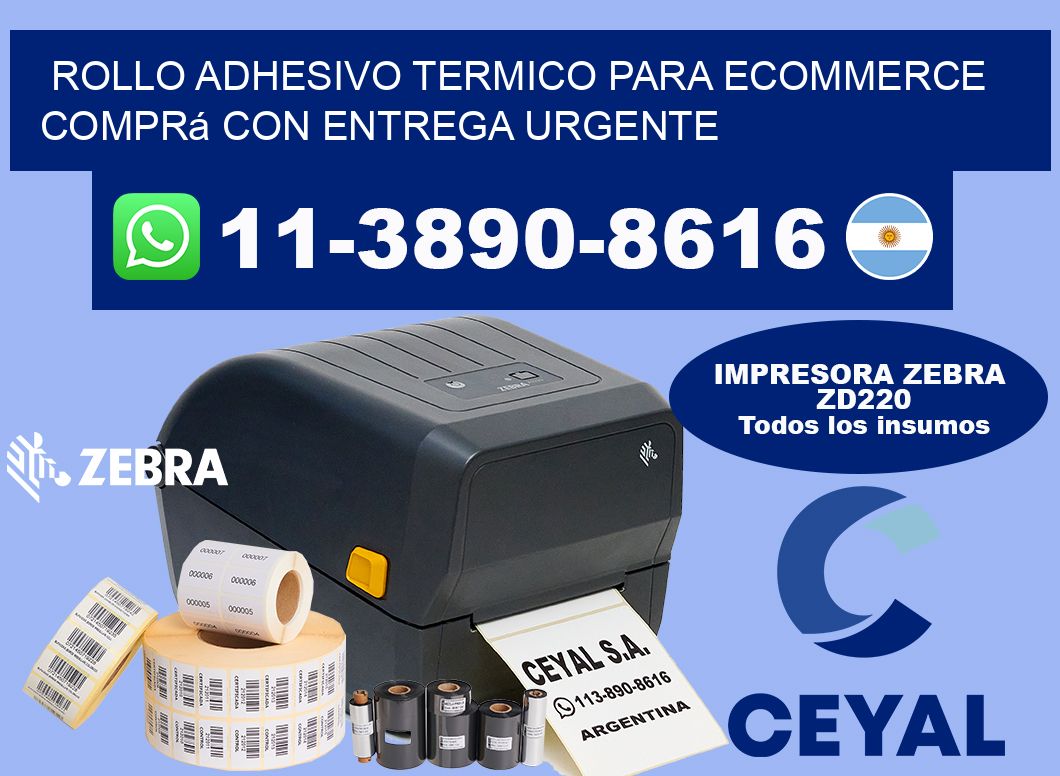 ROLLO ADHESIVO TERMICO PARA ECOMMERCE Comprá con entrega urgente