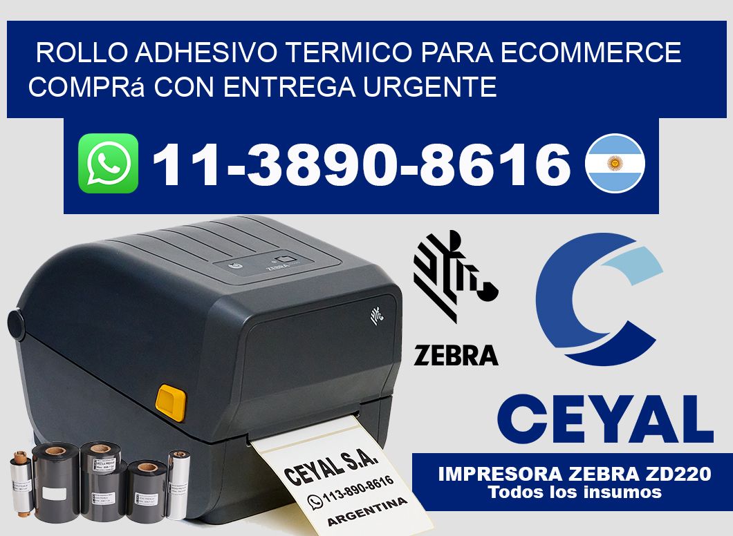ROLLO ADHESIVO TERMICO PARA ECOMMERCE Comprá con entrega urgente