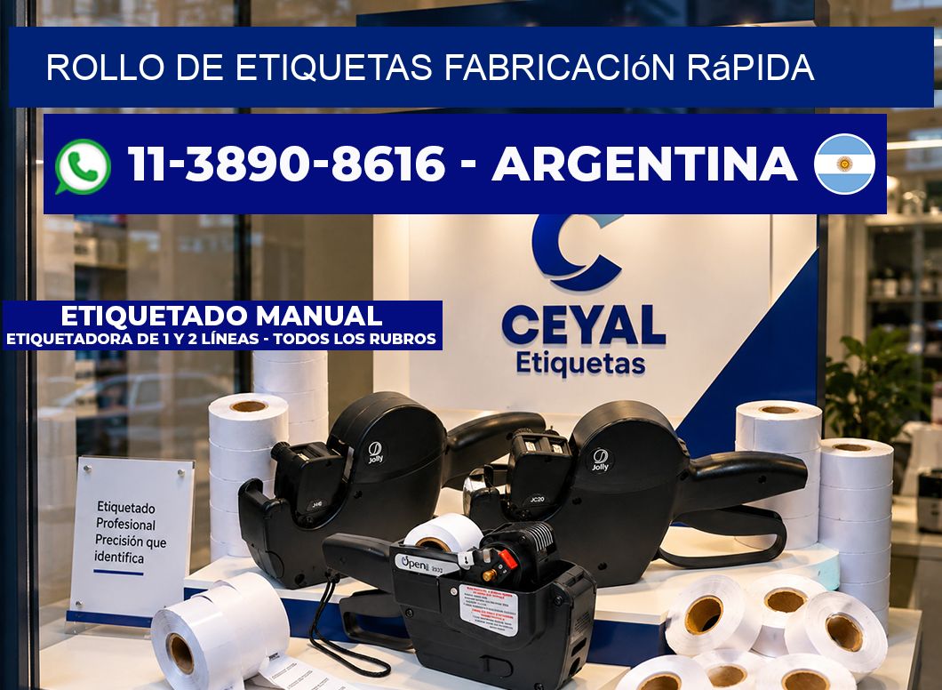 ROLLO DE ETIQUETAS Fabricación rápida