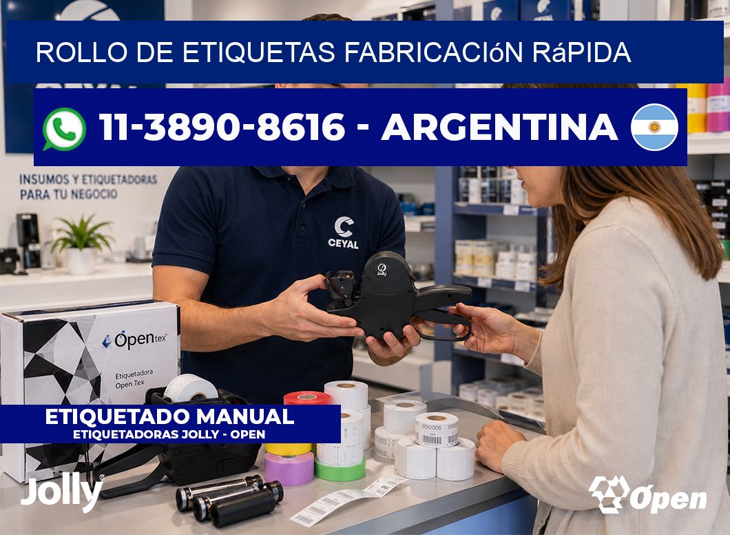 ROLLO DE ETIQUETAS Fabricación rápida