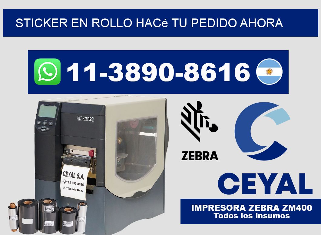 STICKER EN ROLLO Hacé tu pedido ahora