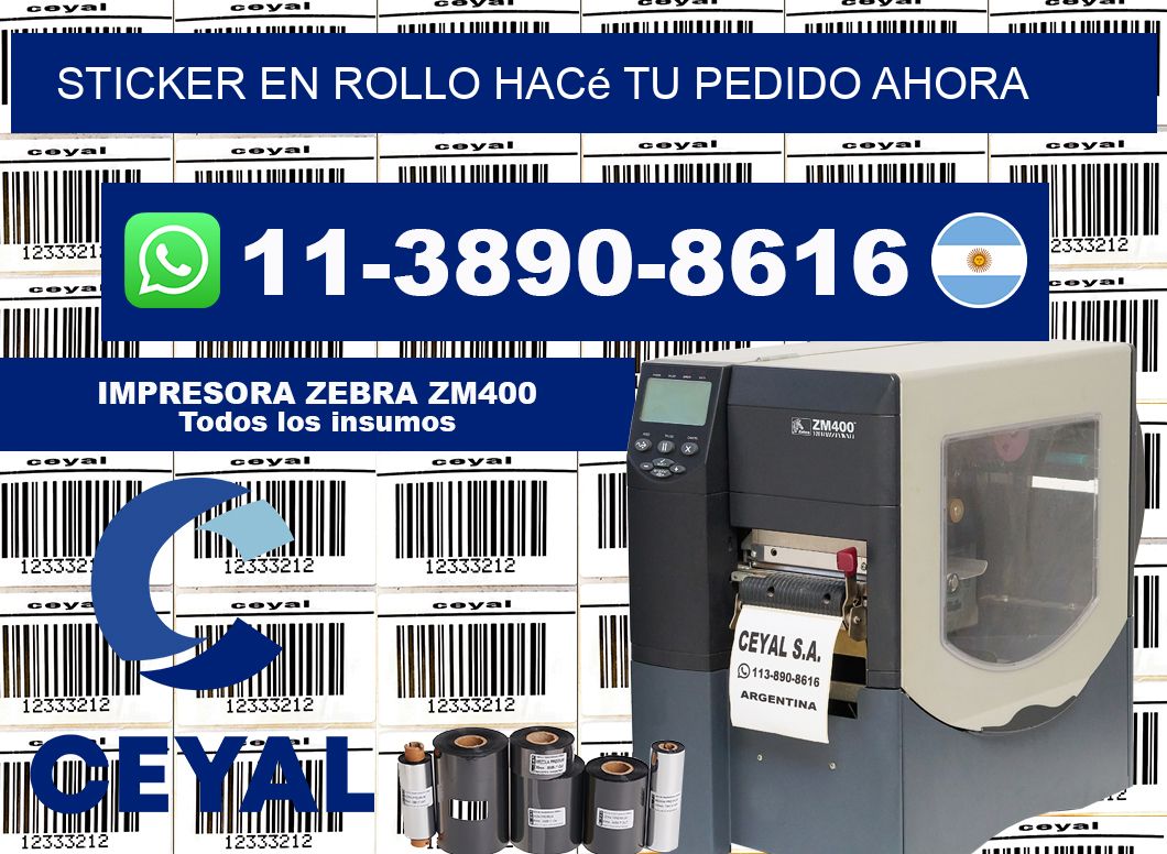 STICKER EN ROLLO Hacé tu pedido ahora