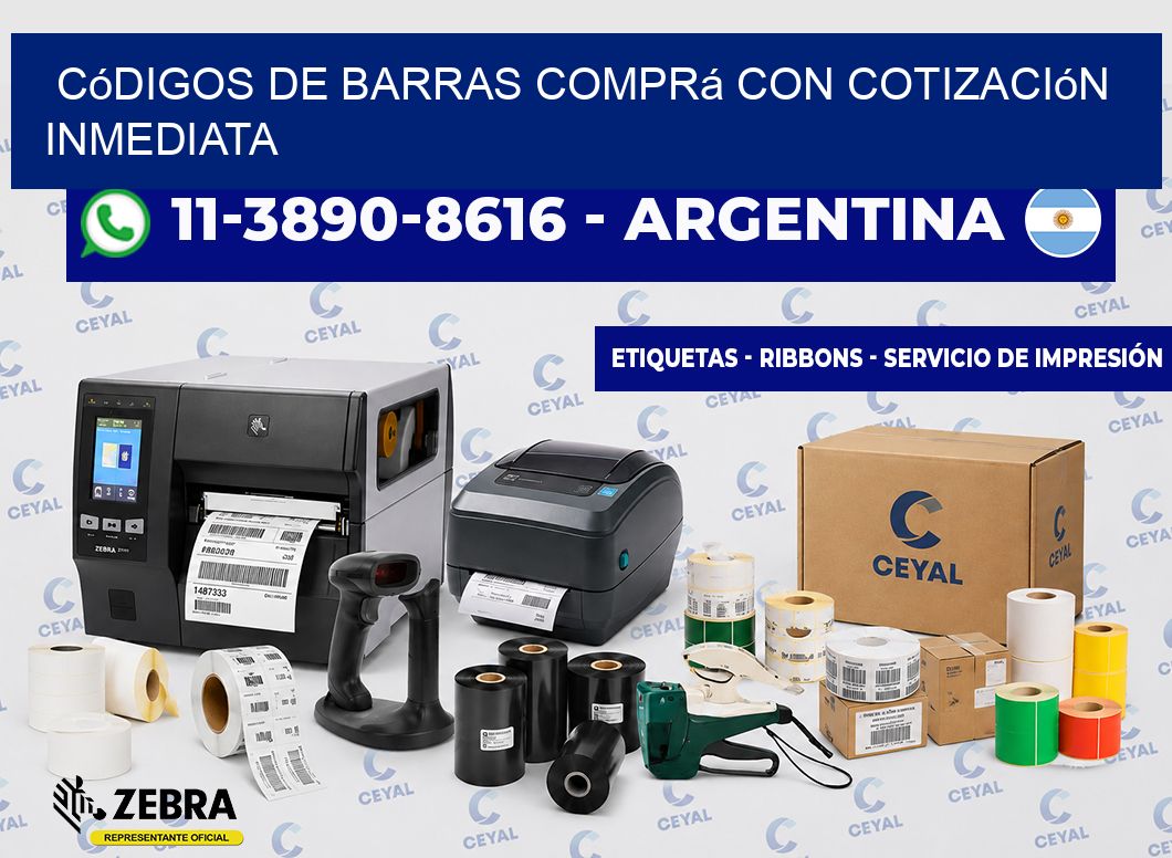 códigos de barras Comprá con cotización inmediata
