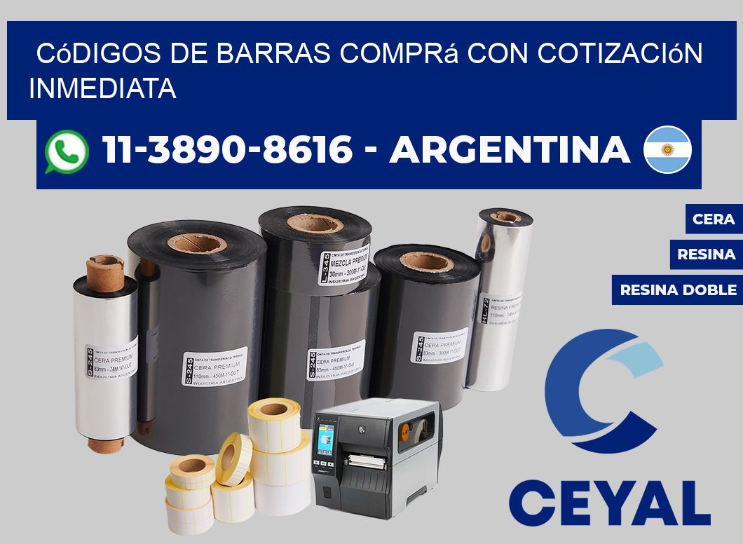 códigos de barras Comprá con cotización inmediata