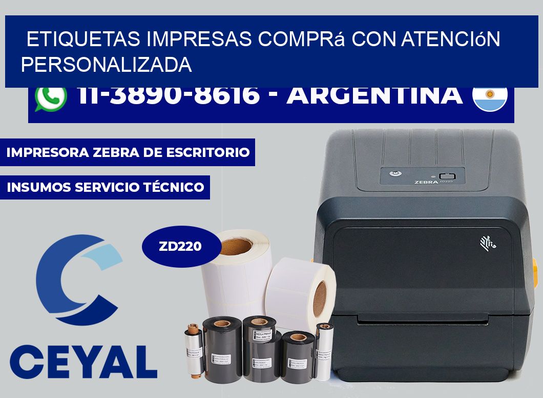 etiquetas impresas Comprá con atención personalizada