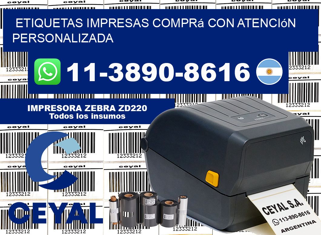 etiquetas impresas Comprá con atención personalizada