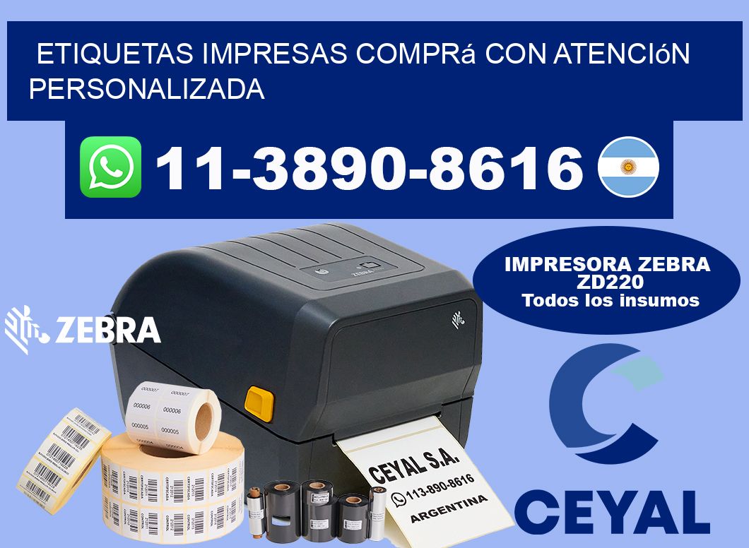 etiquetas impresas Comprá con atención personalizada