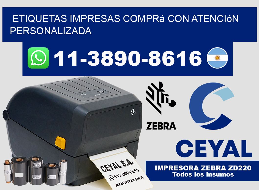 etiquetas impresas Comprá con atención personalizada