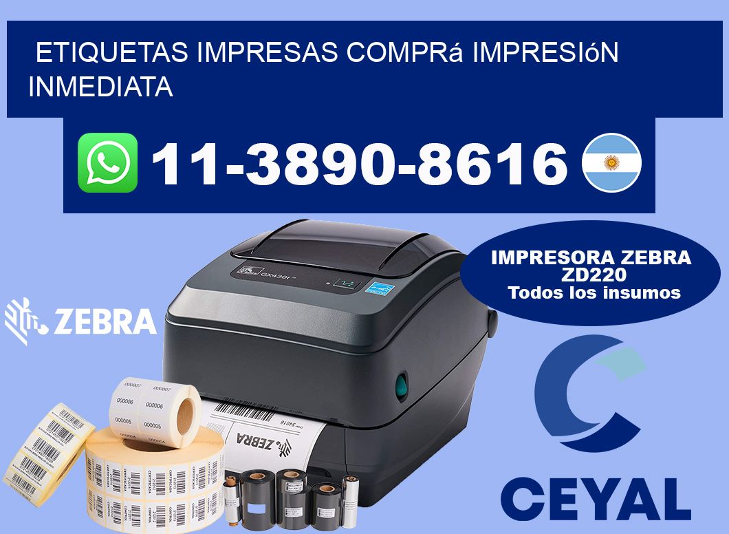 etiquetas impresas Comprá impresión inmediata