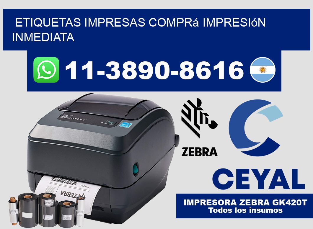 etiquetas impresas Comprá impresión inmediata