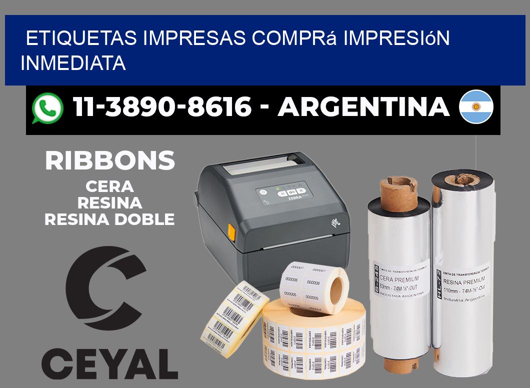 etiquetas impresas Comprá impresión inmediata